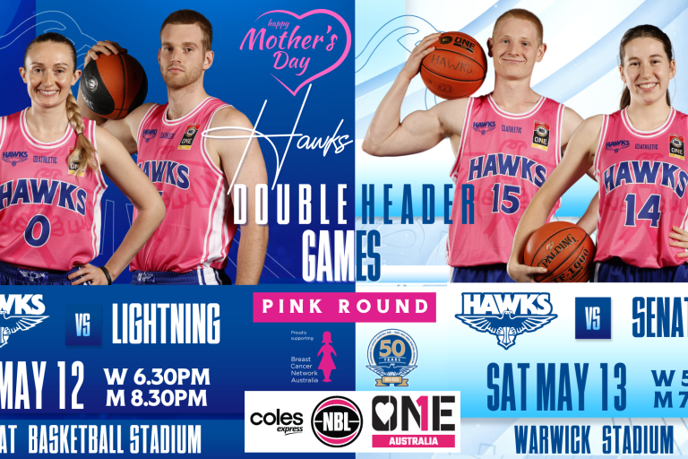 Hawks head into double header PINK Round supporting BCNA