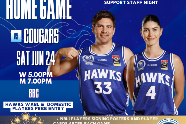 Hawks 50th Celebration Game at home Saturday Night vs Cougars